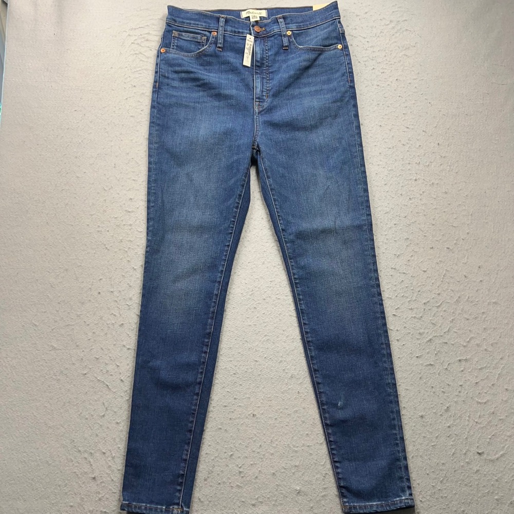 Madewell 11 High-Rise Skinny Jeans Blue Magic Pockets Denim Size 30 NWT 1859